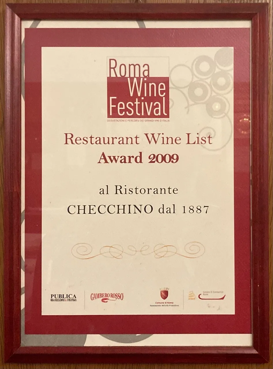 2009 premio migliore lista dei vini